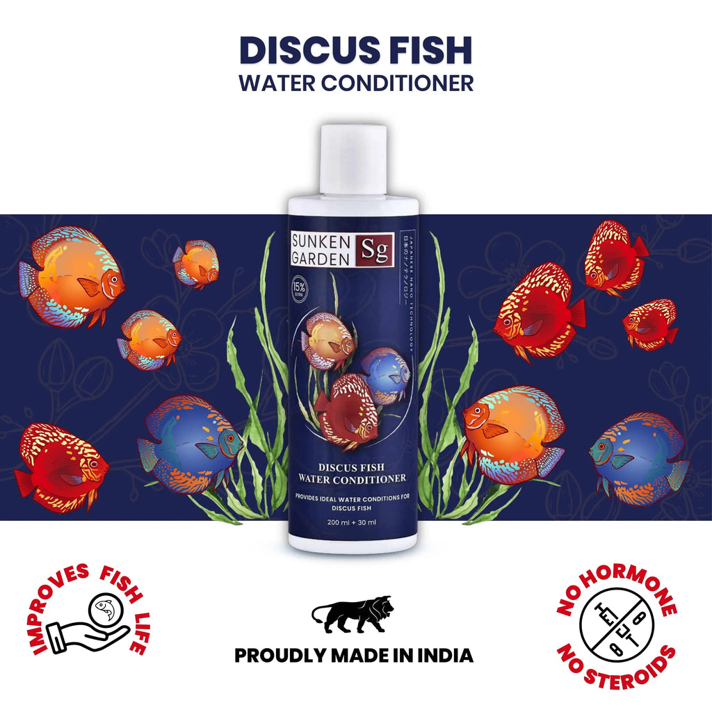 Sunken Garden Discus Fish Water Conditioner – Recreate the Amazon. Revive Their Radiance. Sunken Garden Pvt Ltd