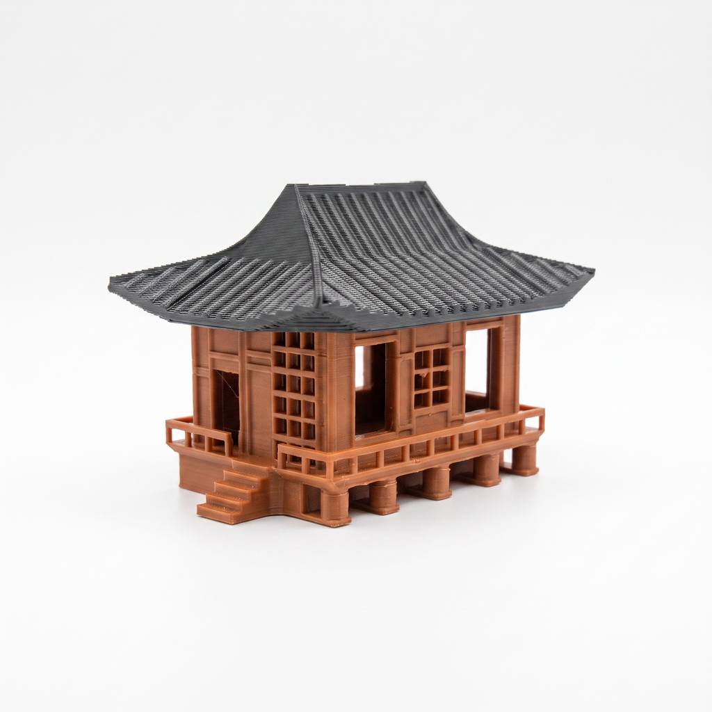 Elevated Pavilion Home (Aquarium & Terrarium Decor) Side View