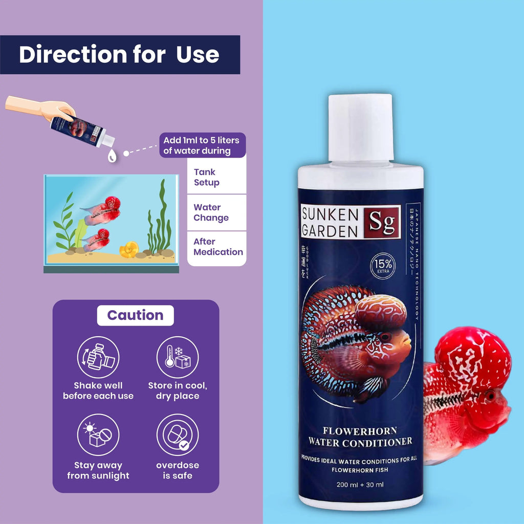 Sunken Garden - Flowerhorn Fish Water Conditioner Sunken Garden Pvt Ltd