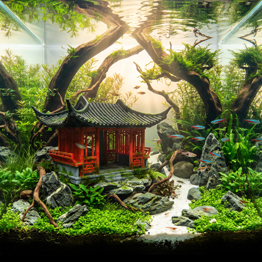 Zhuiweng Pavilion (Aquarium & Terrarium Decor)