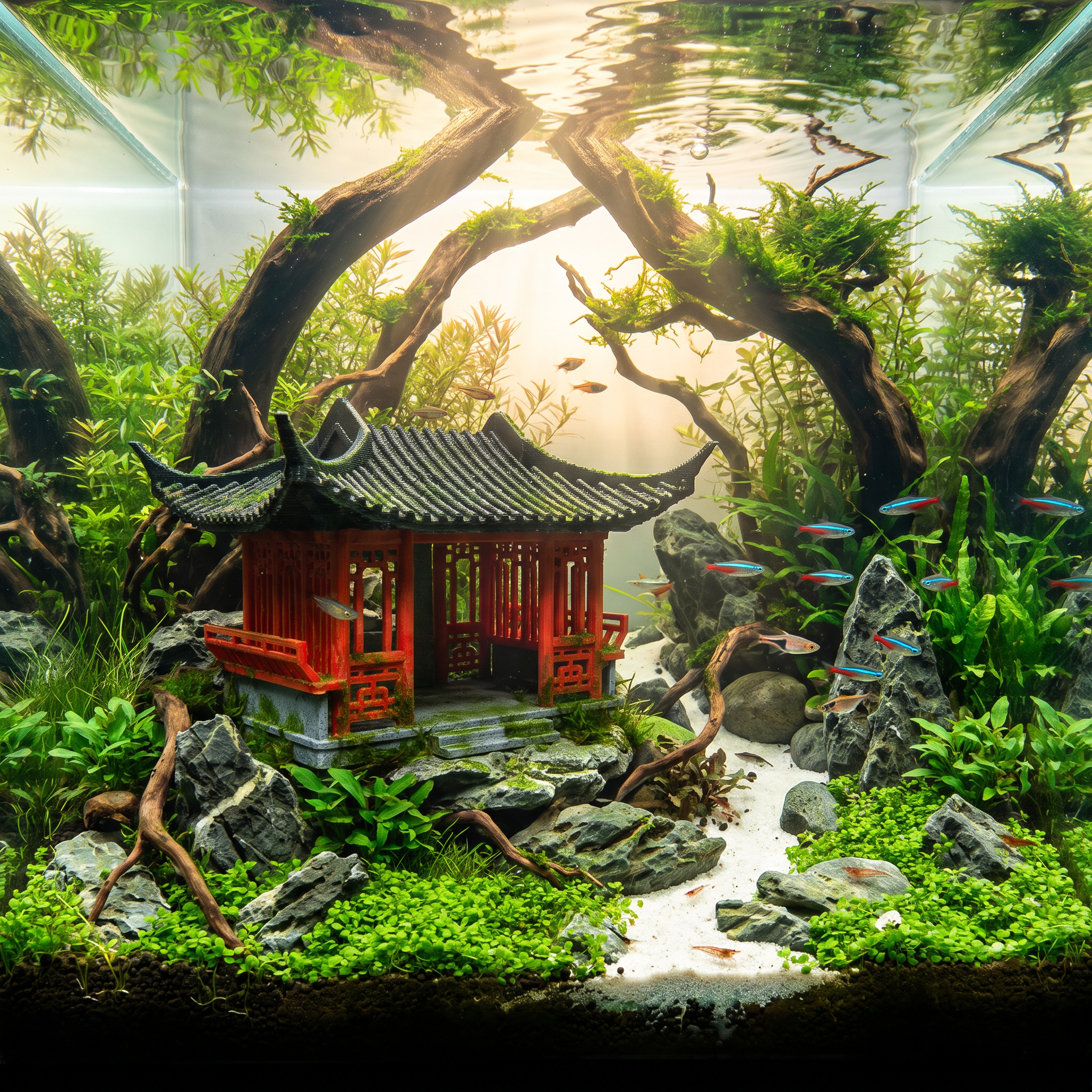 Zhuiweng Pavilion (Aquarium & Terrarium Decor)