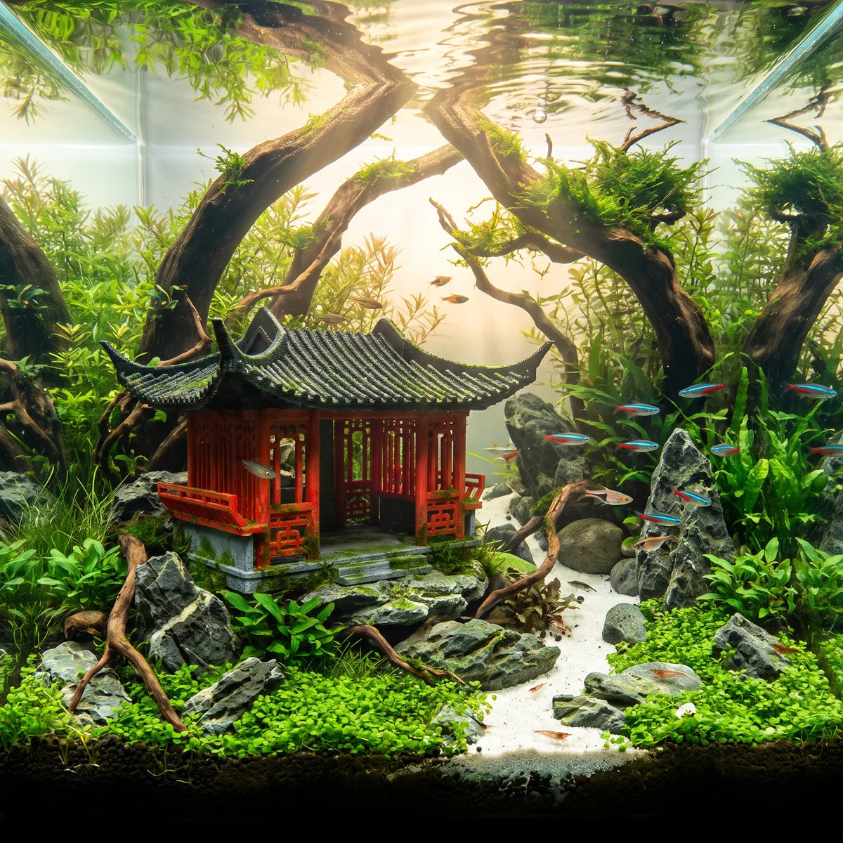 Zhuiweng Pavilion (Aquarium & Terrarium Decor)