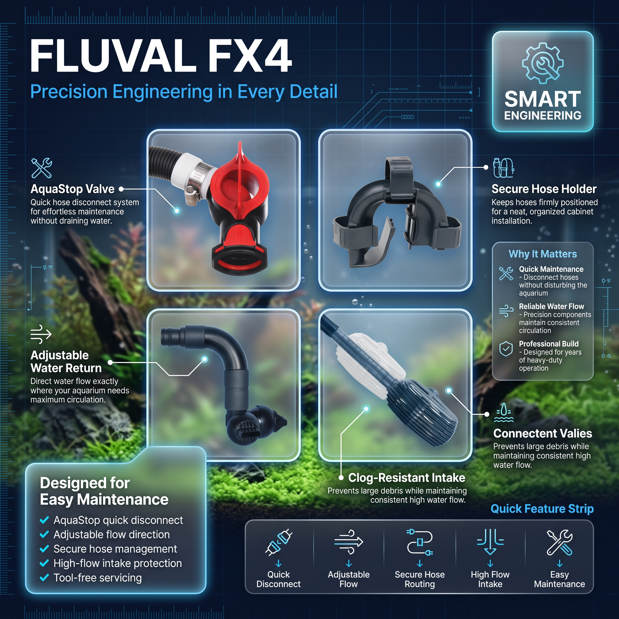 Fluval FX4 Aquarium Canister Filter | up to 1000L (6 ft+) | Fish Bazaar