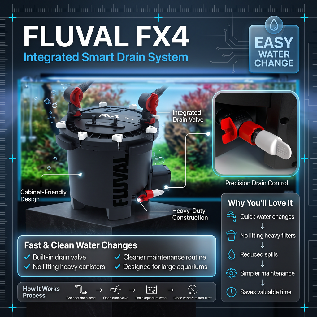 Fluval FX4 Aquarium Canister Filter | up to 1000L (6 ft+) | Fish Bazaar