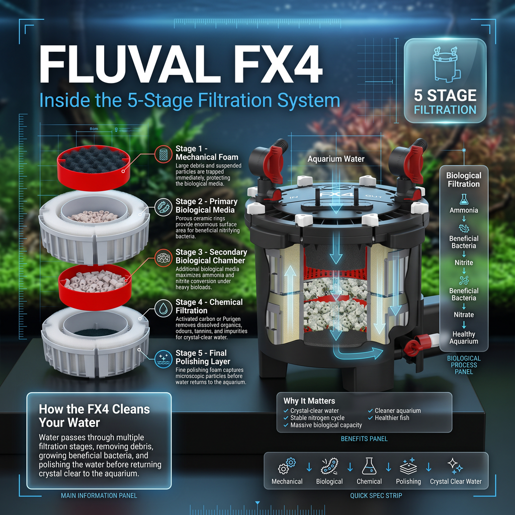 Fluval FX4 Aquarium Canister Filter | up to 1000L (6 ft+) | Fish Bazaar