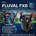 Fluval FX6 Aquarium Canister Filter | up to 1500L (6 ft+) | Fish Bazaar