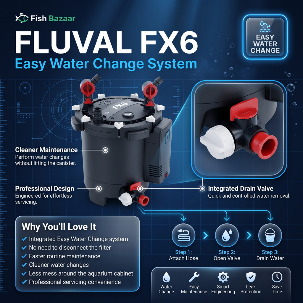 Fluval FX6 Aquarium Canister Filter | up to 1500L (6 ft+) | Fish Bazaar