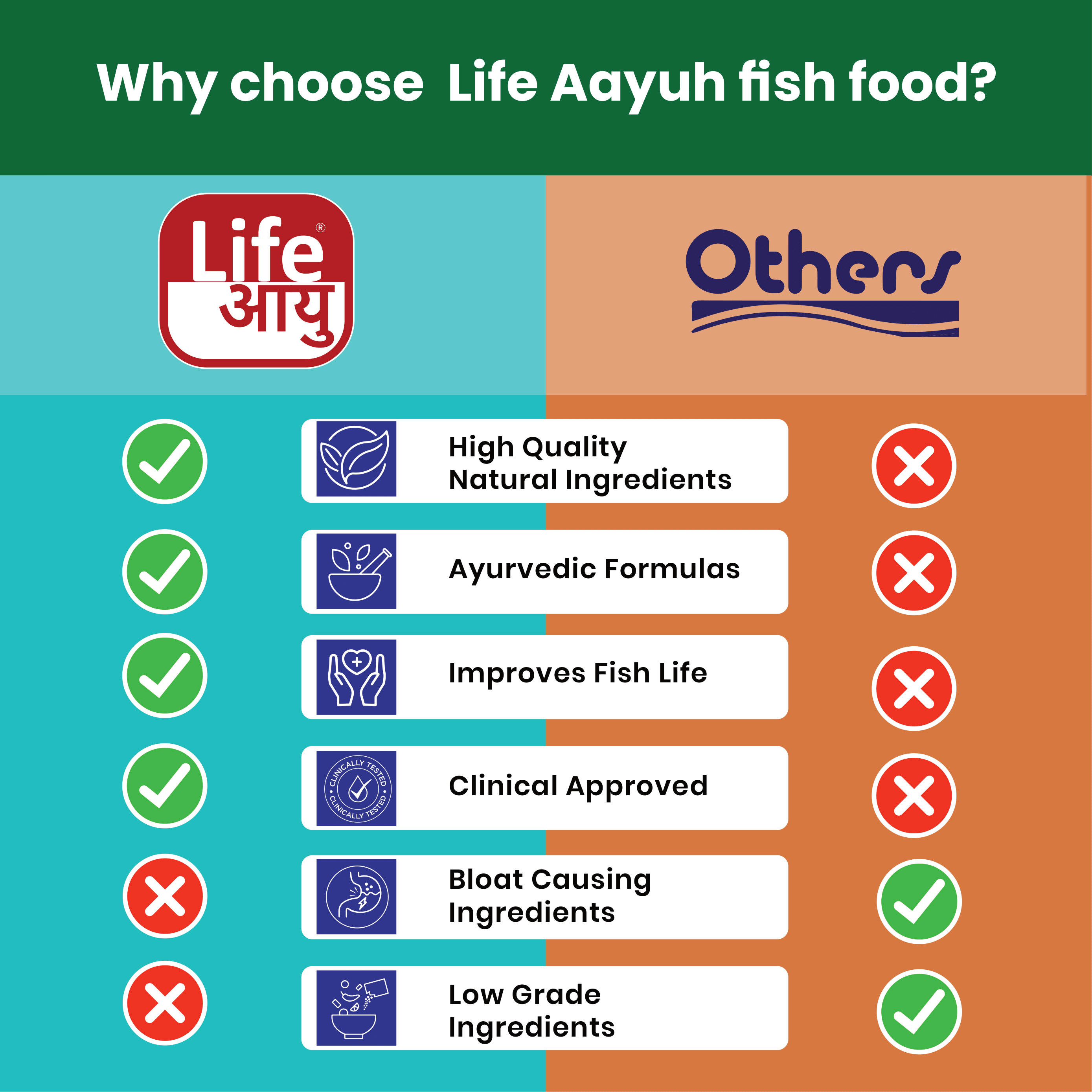 Goldfish Bloating Treatment & Swim Bladder Prevention – Life AAYU Goldfish Food for Digestion, Immunity & Color