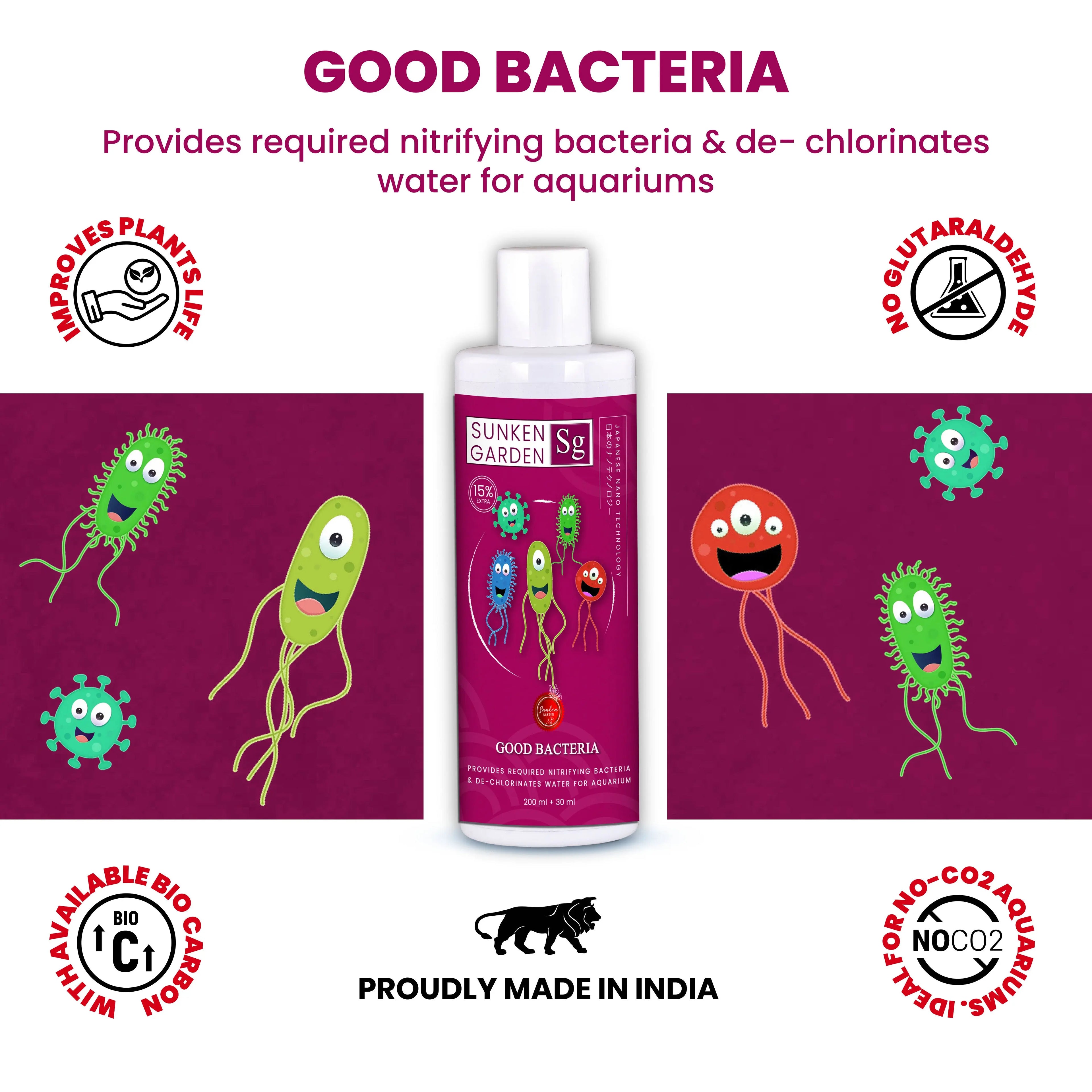 Sunken Garden Good Bacteria – Premium Denitrifying Bacteria for Water Clarity & Bio Stability | Safe for Shrimp & Invertebrates Sunken Garden Pvt Ltd