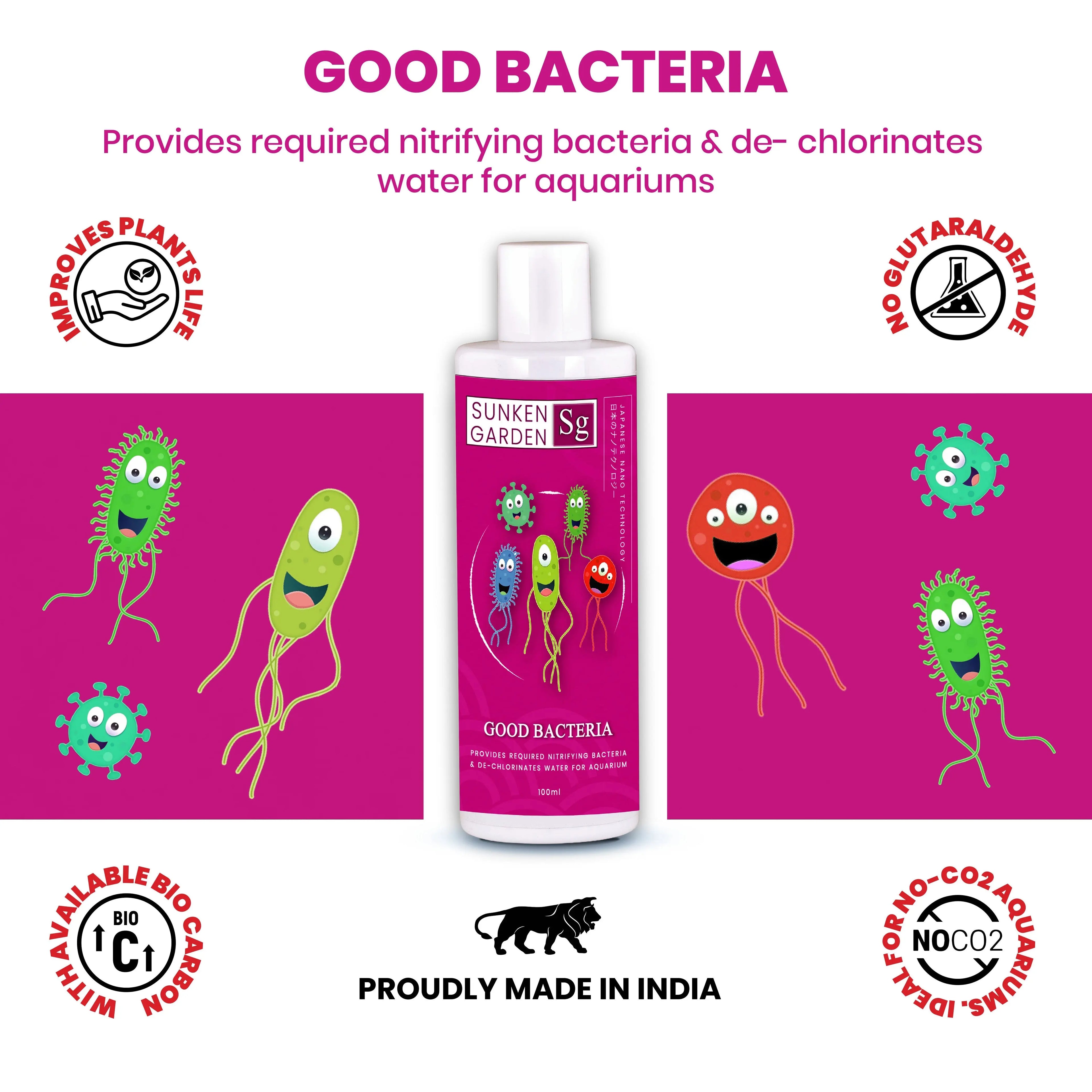 Sunken Garden Good Bacteria – Premium Denitrifying Bacteria for Water Clarity & Bio Stability | Safe for Shrimp & Invertebrates Sunken Garden Pvt Ltd