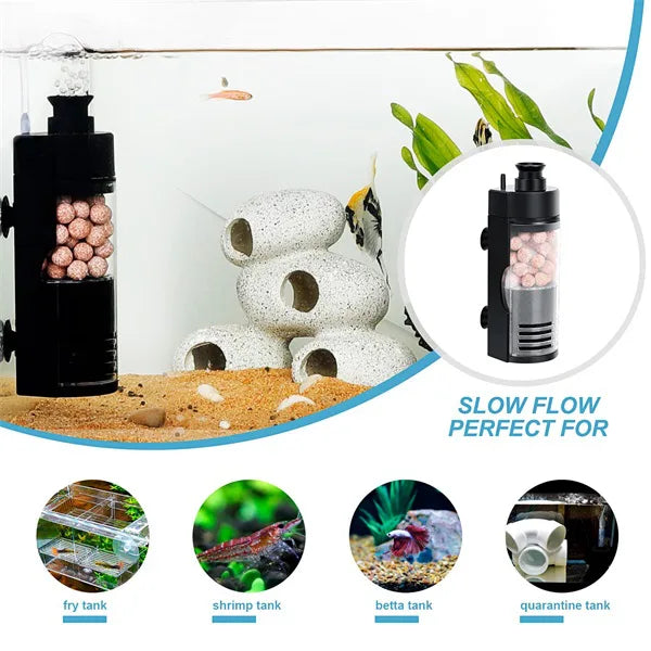 Hygger HG044-L 3-in-1 Aquarium Bio Sponge Filter | Shrimp, Fry & Betta