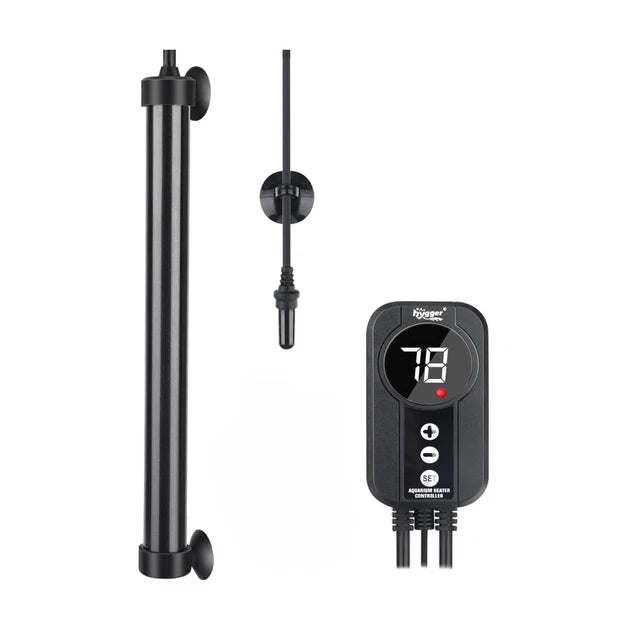 Hygger HG085 100W Smart Titanium Aquarium Heater with Digital LED Controller | For ~100 L / 2 ft Tanks
