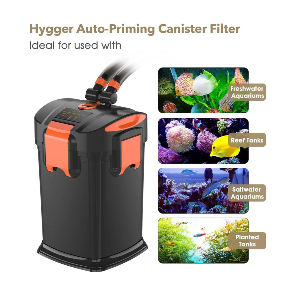 Hygger HG101 Ultra-Quiet External Canister Filter with UV Steriliser & Auto-Priming | 1800 LPH