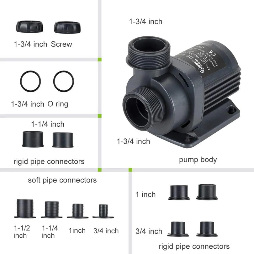 Hygger HG915 3000 LPH Submersible DC Water Pump with External Controller | Adjustable Flow