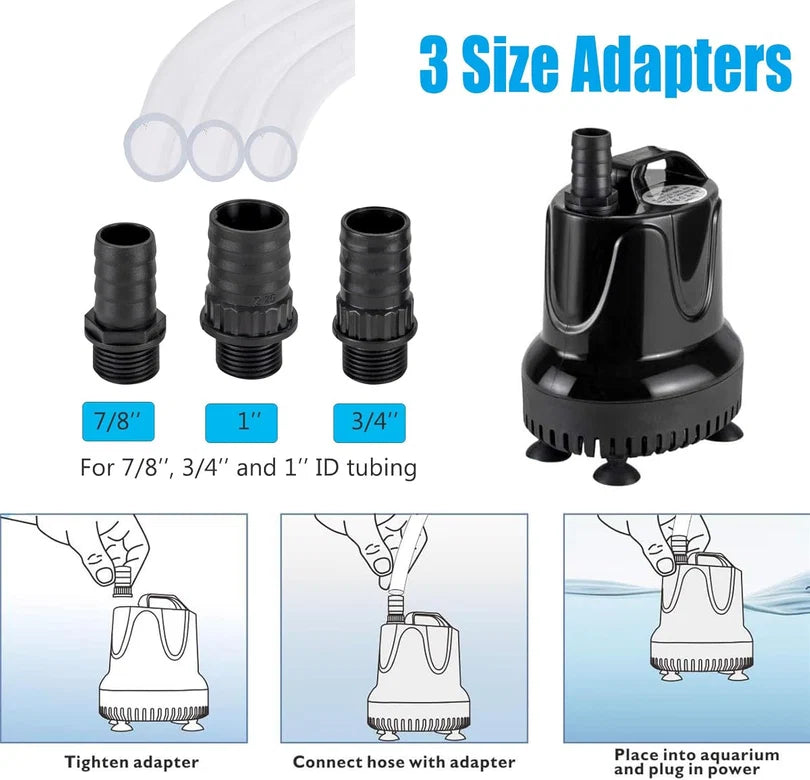 Hygger HG919-4000 Submersible Water Pump with Bottom Intake & Auto Shut-Off | 4000 LPH