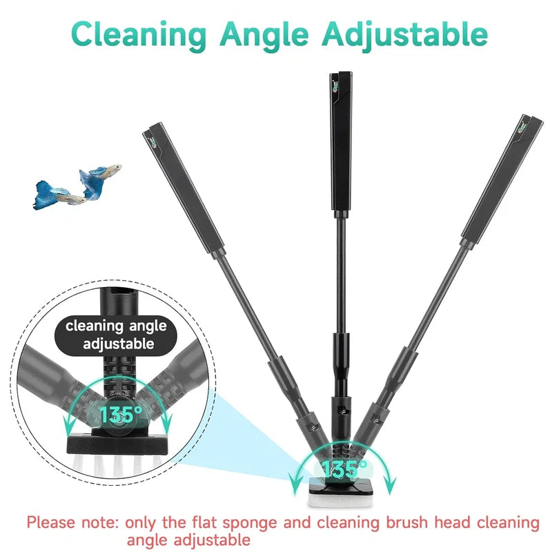 Hygger HGY0001-S 4-in-1 Aquarium Cleaning Tool Kit | Carbon Fibre