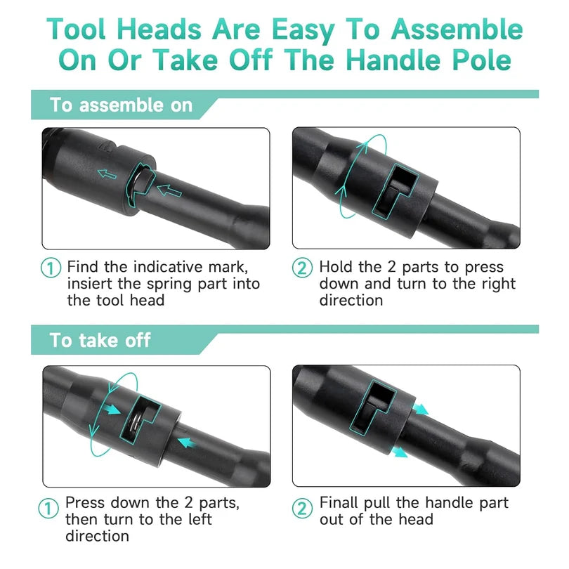 Hygger HGY0001-S 4-in-1 Aquarium Cleaning Tool Kit | Carbon Fibre