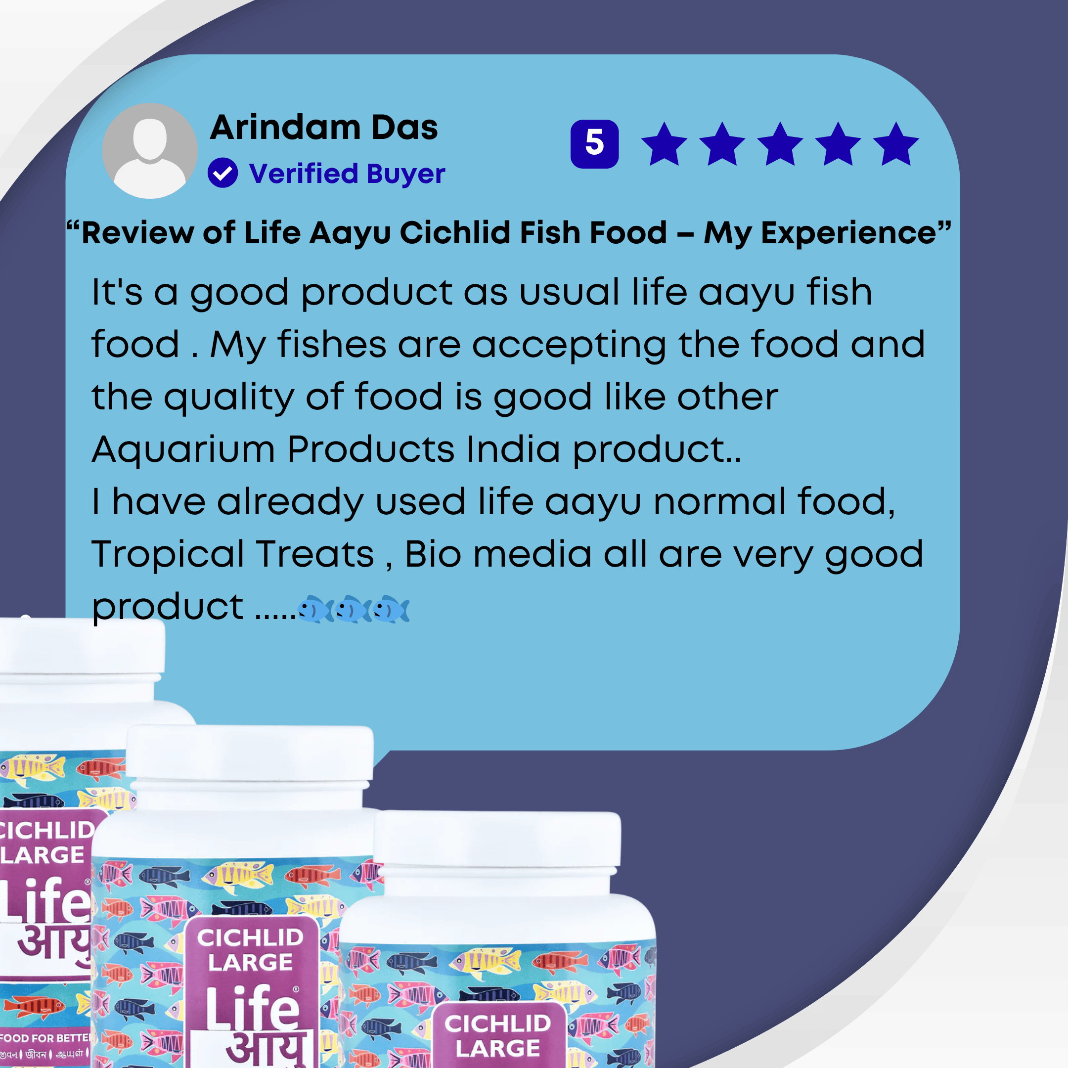 It's a good product as usual life aayu fish food . My fishes are accepting the food and the quality of food is good like other Aquarium Products India product..
I have already used life aayu normal food, Tropical Treats, Bio media all are very good product