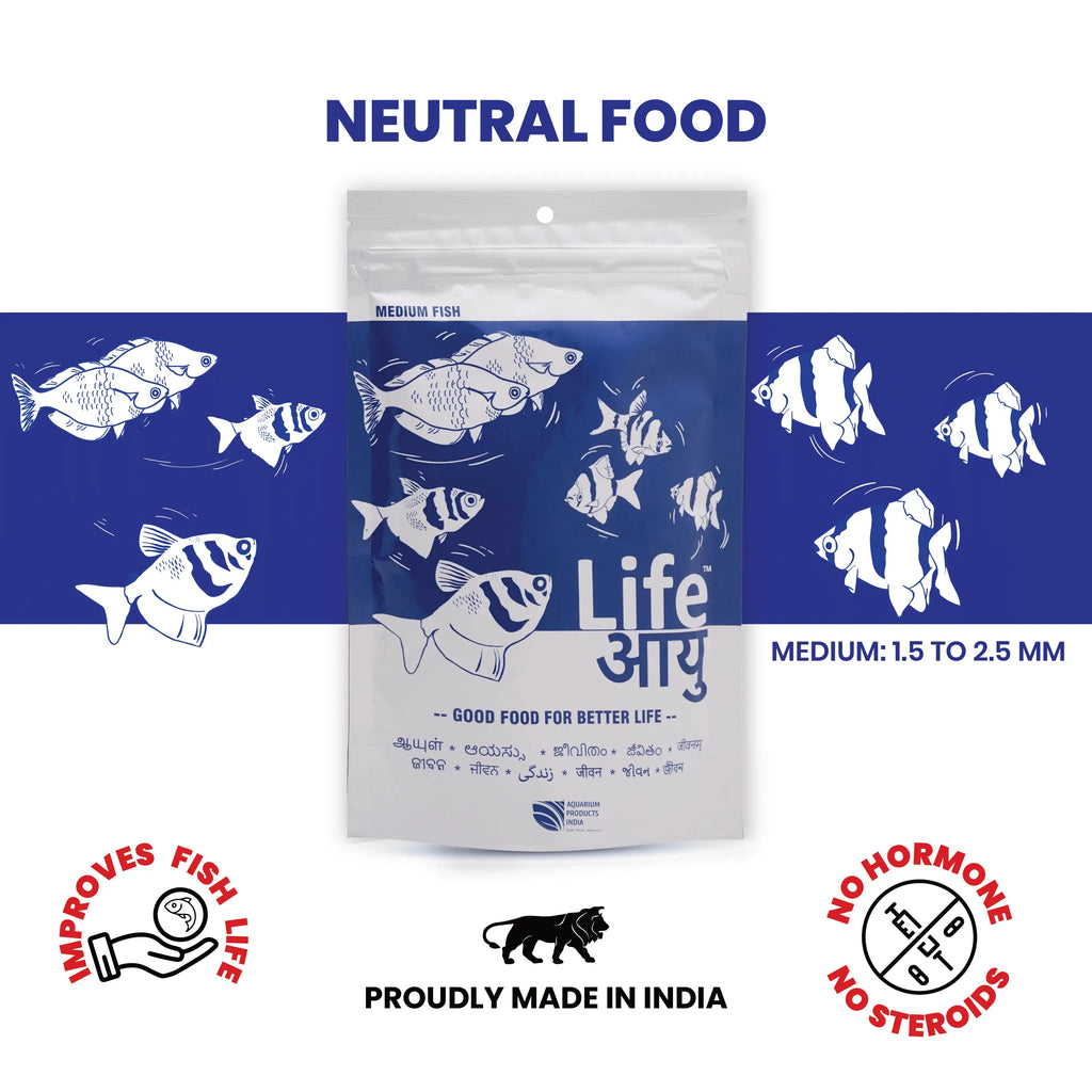 Life AAYU Neutral Fish Food – Ayurvedic Daily Diet for All Fish Sizes Aquarium Products India