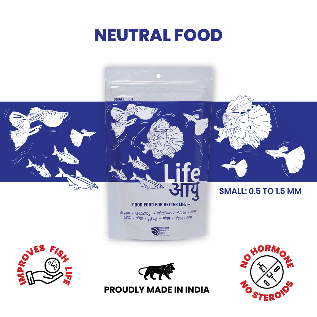 Life AAYU Neutral Fish Food – Ayurvedic Daily Diet for All Fish Sizes Aquarium Products India