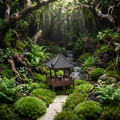 Single-Story Pavilion (Aquarium & Terrarium Decor) in Terrarium