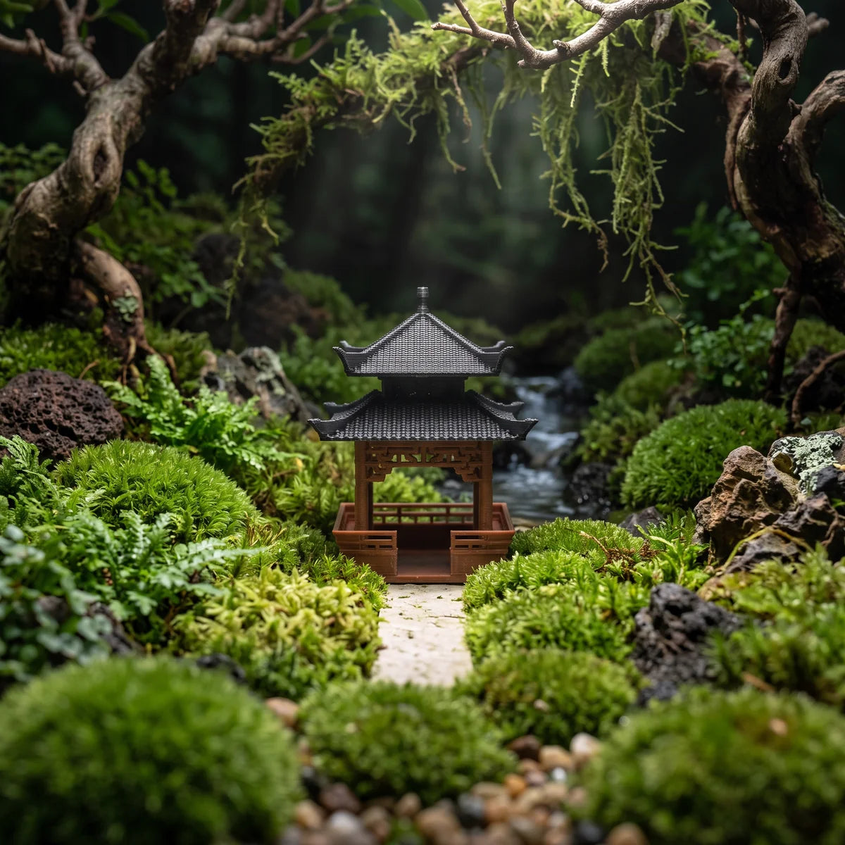 Small Double-Story Pavilion (Aquarium & Terrarium Decor)