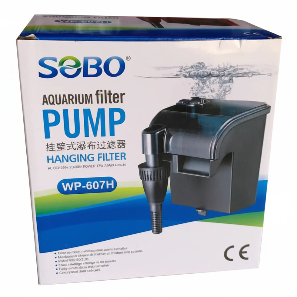 Sobo WP-607H Aquarium Hang On Filter 12 Watts | 600 L/h Onyxaqua
