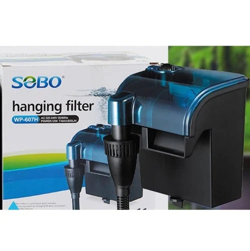 Sobo WP-607H Aquarium Hang On Filter 12 Watts | 600 L/h Onyxaqua