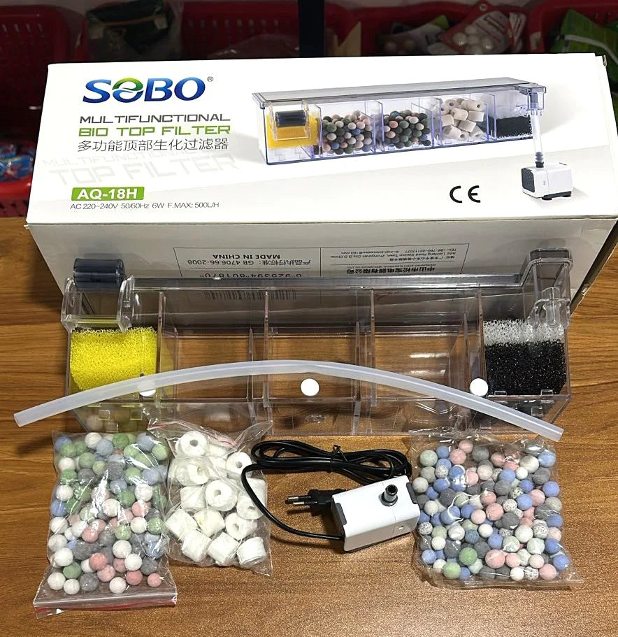 Sobo AQ-18H Multifunctional Bio Top Filter 6 watts 500 L/H Onyxaqua