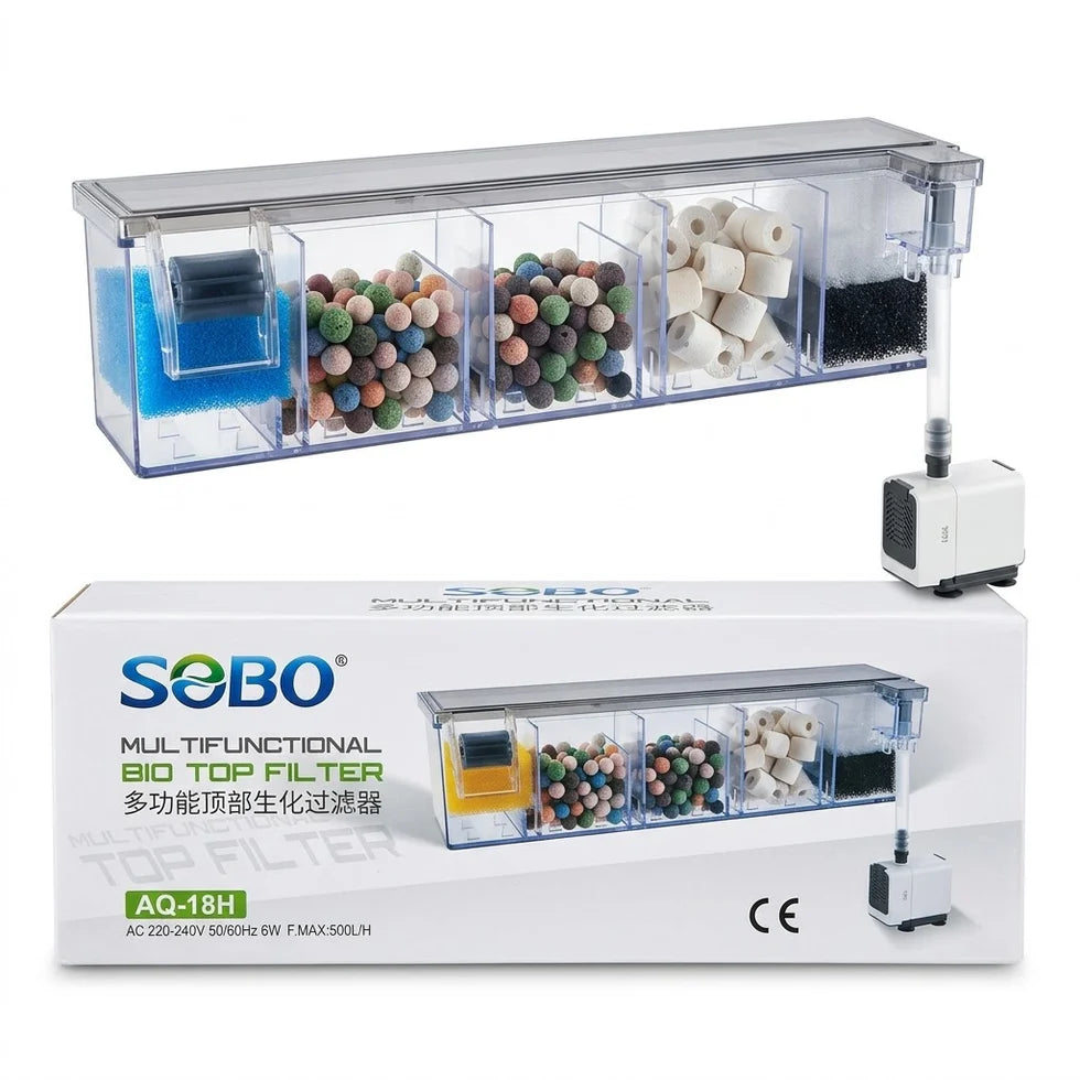Sobo AQ-18H Multifunctional Bio Top Filter 6 watts 500 L/H Onyxaqua