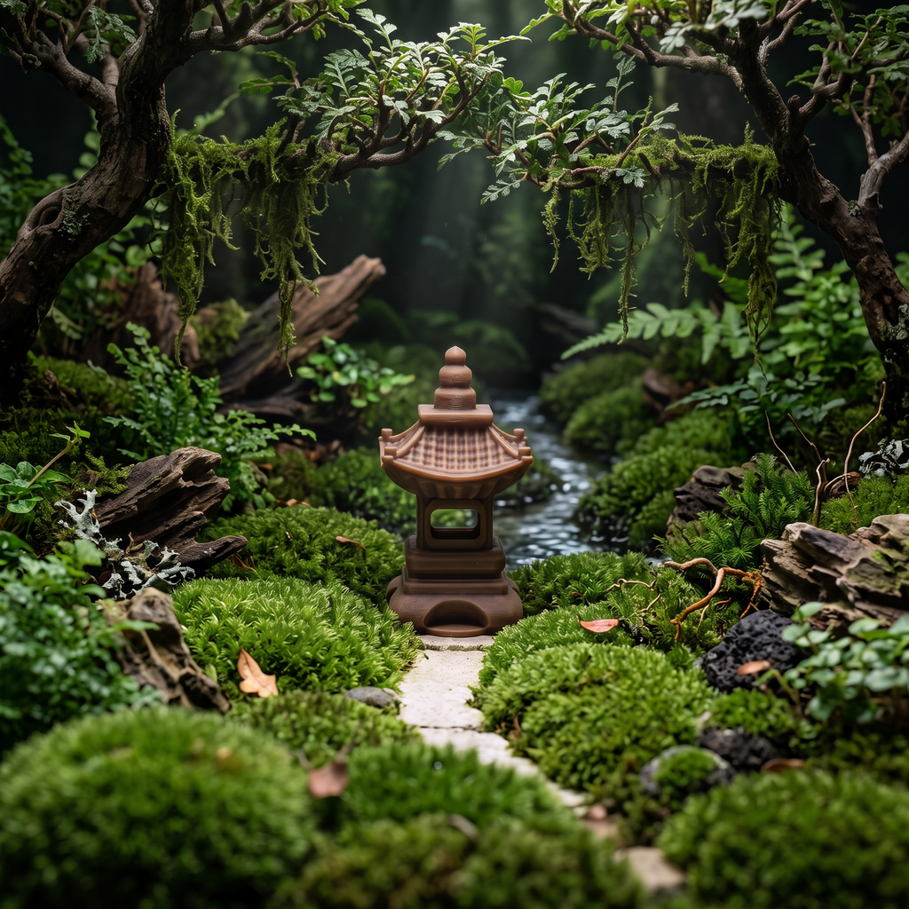 Stone Lantern 1 (Japanese Aquarium & Terrarium Ornament) | Terrarium Decor