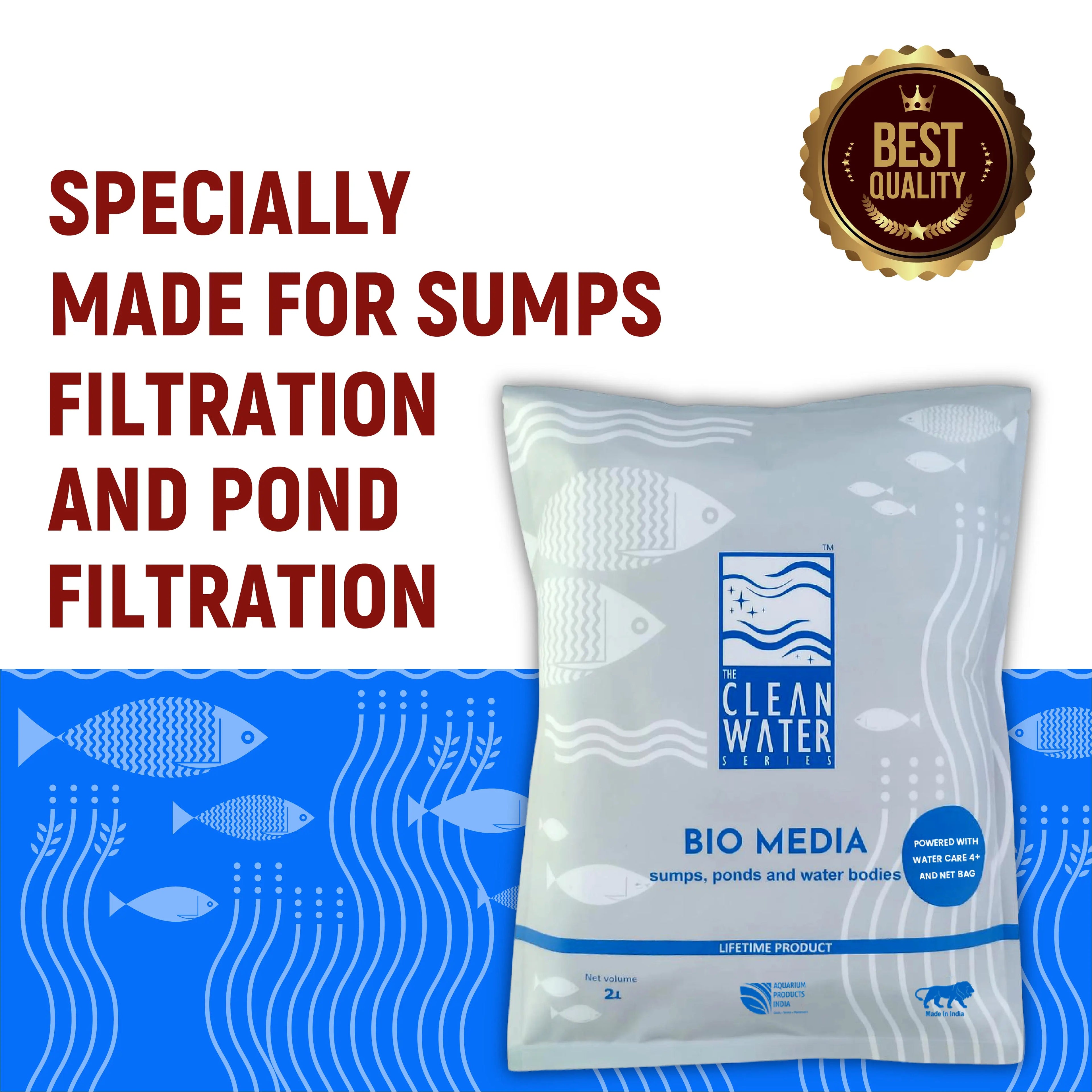 Tcws Sump Media 2L/ 1KG Natural Stone Filtration for Aquatic Bliss Aquarium Products India