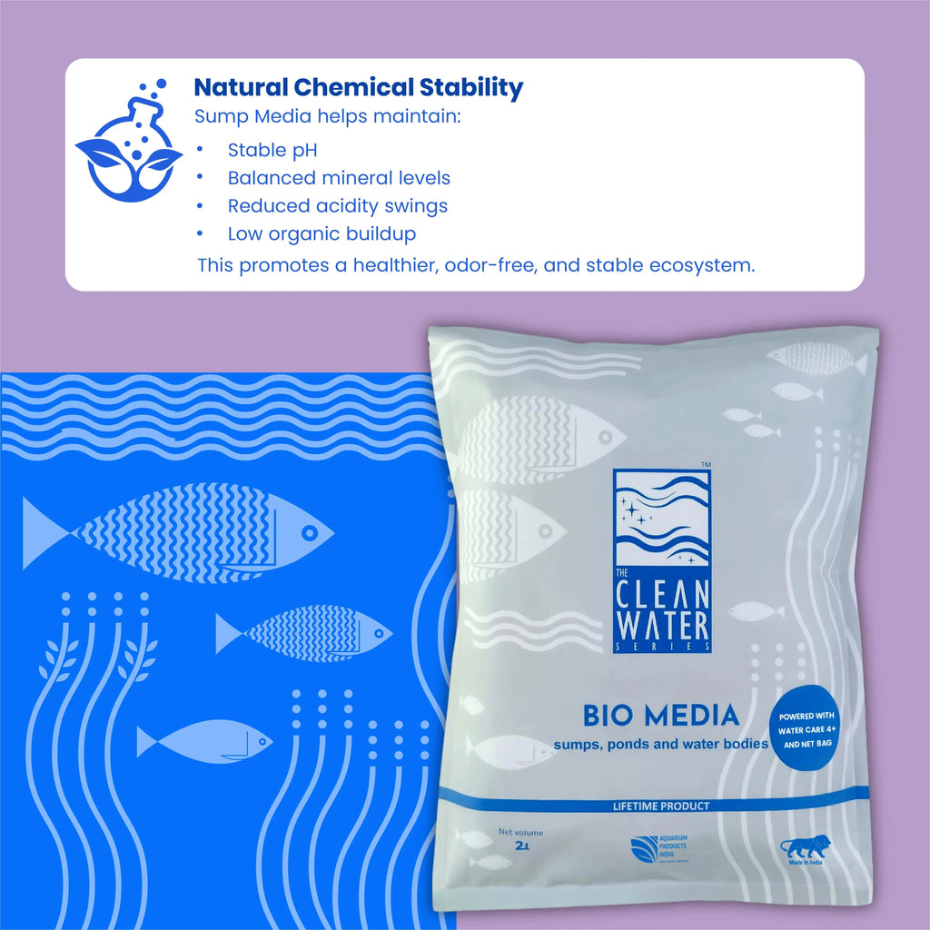 Tcws Sump Media 2L/ 1KG Natural Stone Filtration for Aquatic Bliss Aquarium Products India