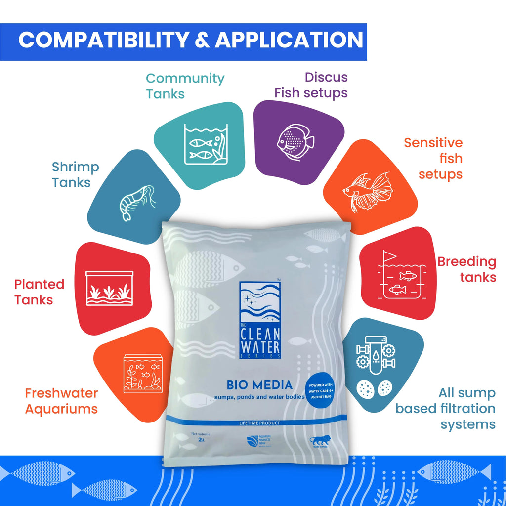 Tcws Sump Media 2L/ 1KG Natural Stone Filtration for Aquatic Bliss Aquarium Products India