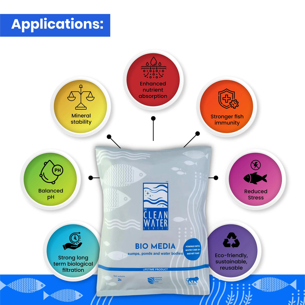 Tcws Sump Media 2L/ 1KG Natural Stone Filtration for Aquatic Bliss Aquarium Products India