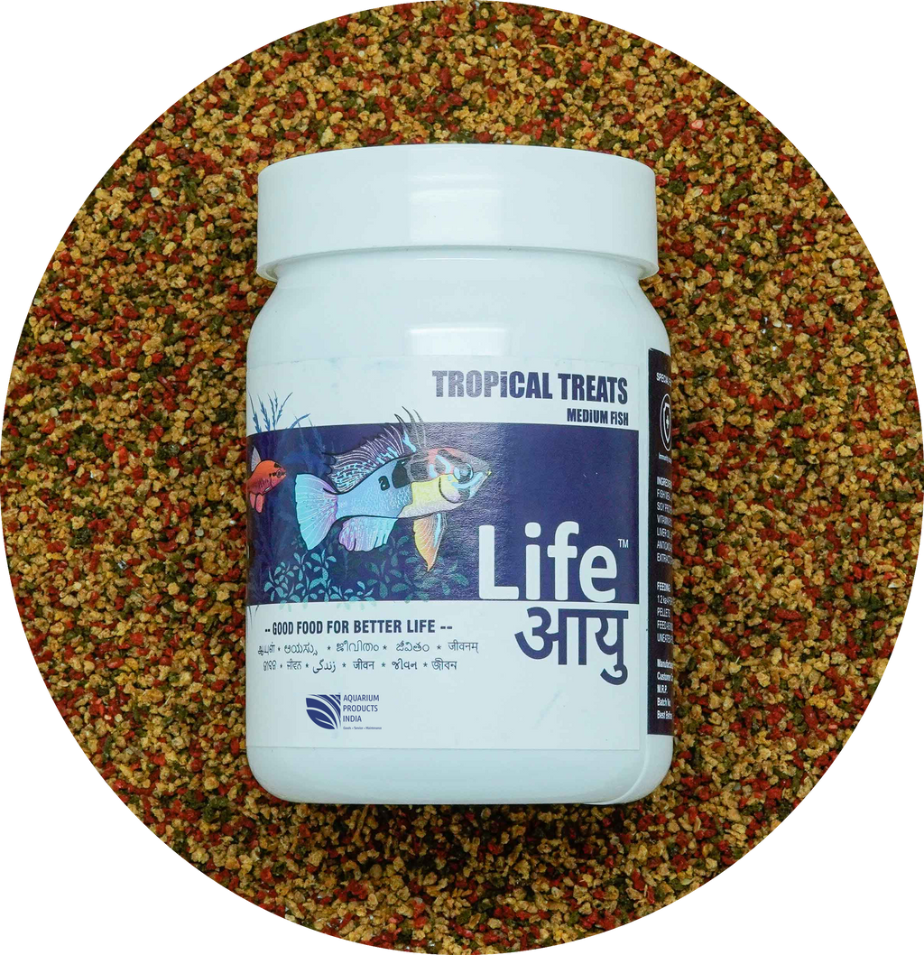 Life AAYU Tropical Treats Fish Food 70g - Spirulina Micro-Pellets | Buy Online India