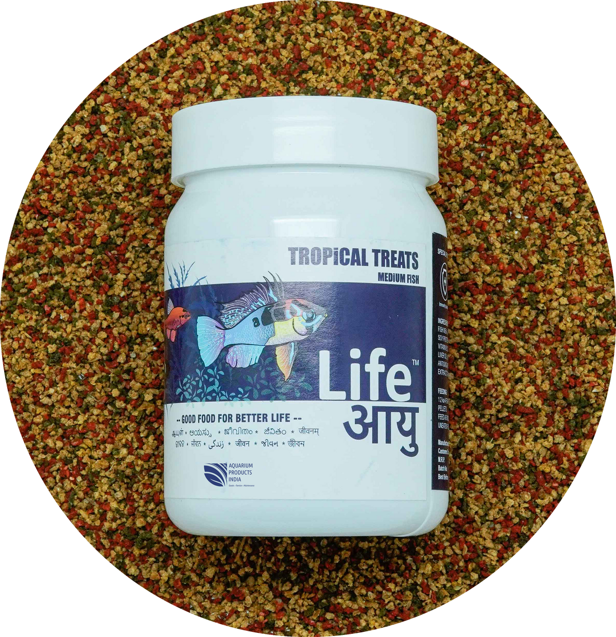 Life AAYU Tropical Treats Fish Food 70g - Spirulina Micro-Pellets | Buy Online India