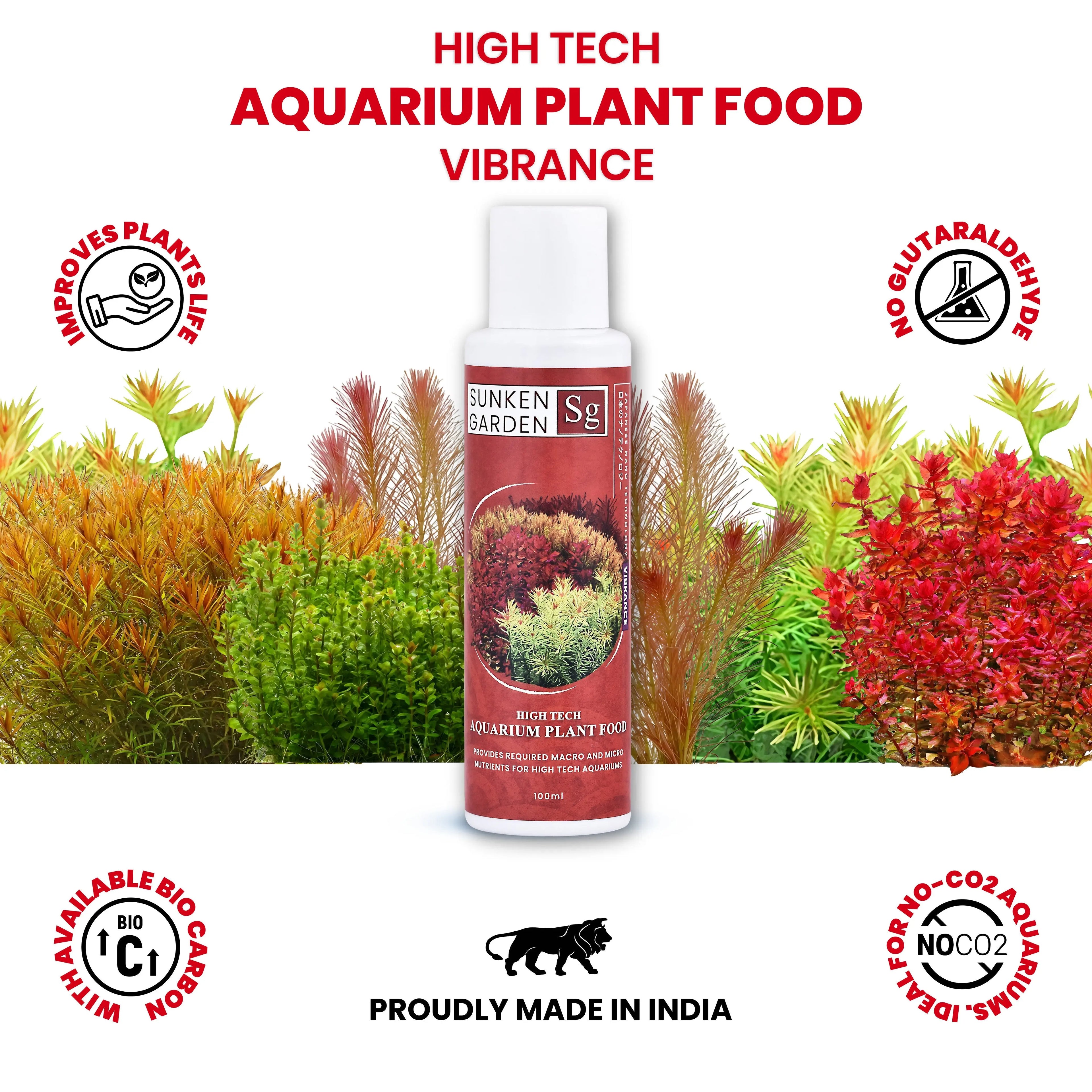 Sunken Garden Vibrance – Dutch Style Aquarium Fertilizer | All-in-One Formula for Bushy Plant Growth | CO₂ & Non-CO₂ Compatible Aquarium Products India
