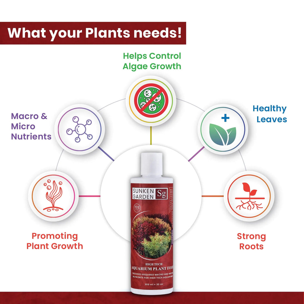 Sunken Garden Vibrance – Dutch Style Aquarium Fertilizer | All-in-One Formula for Bushy Plant Growth | CO₂ & Non-CO₂ Compatible Aquarium Products India