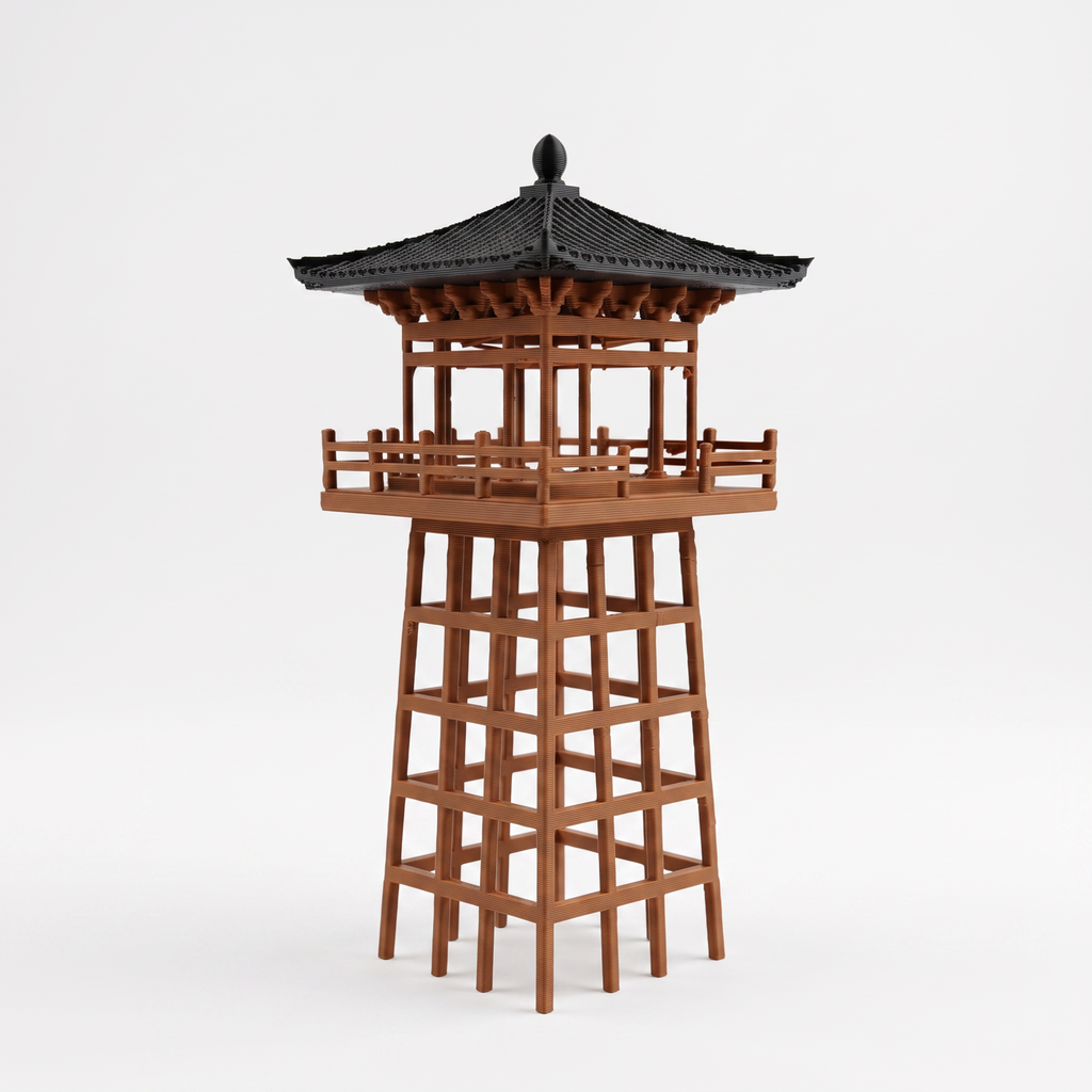 Watch Tower Pagoda (Aquarium & Terrarium Decor) Front View