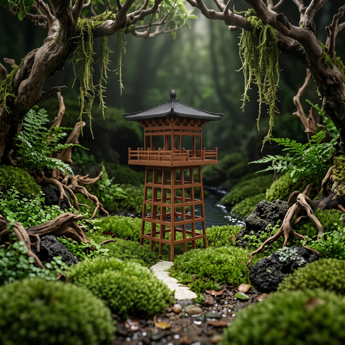 Watch Tower Pagoda (Aquarium & Terrarium Decor)