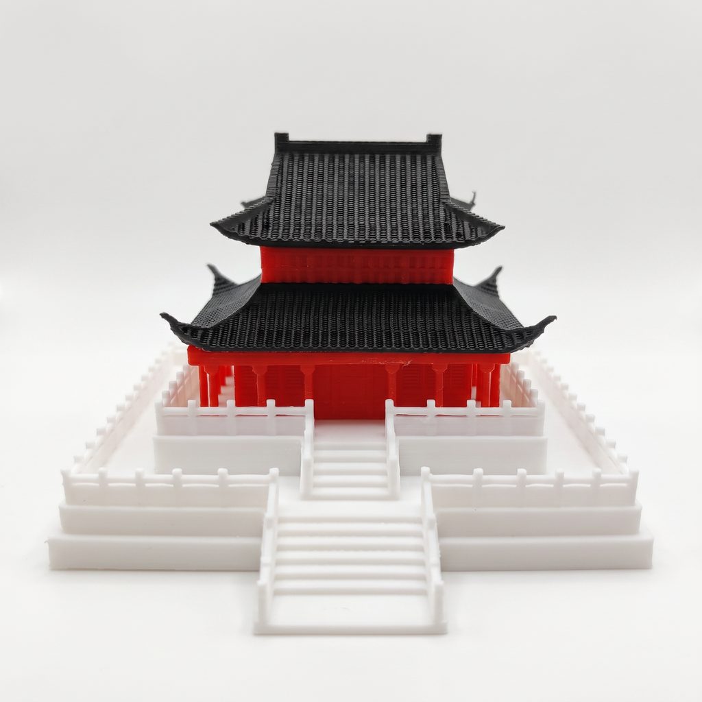 Xian Tower Pagoda (Aquarium & Terrarium Decor) Front View