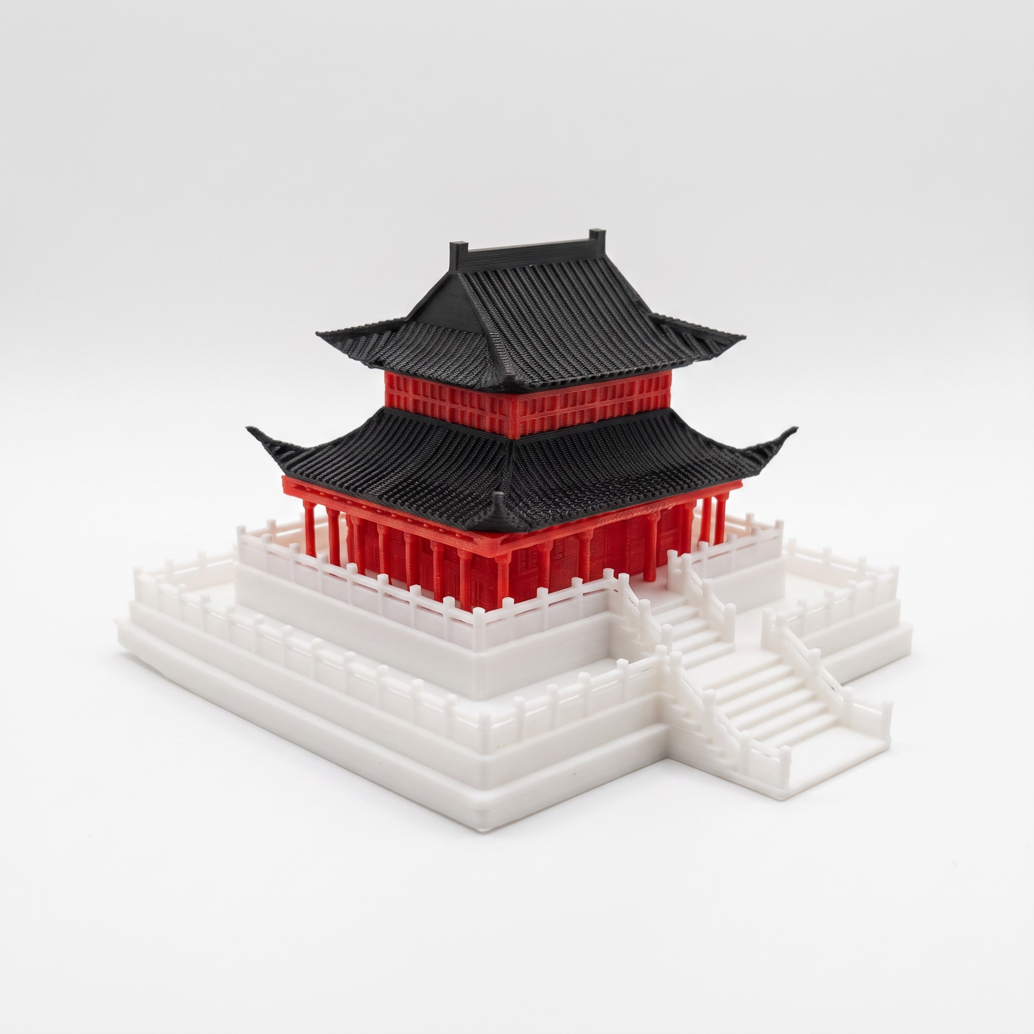 Xian Tower Pagoda (Aquarium & Terrarium Decor) Side View