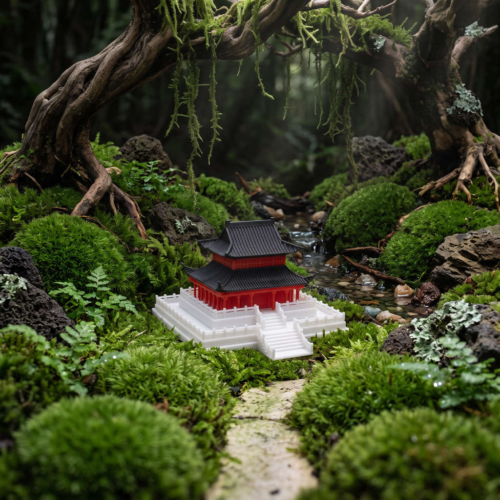 Xian Tower Pagoda (Aquarium & Terrarium Decor) in terrarium