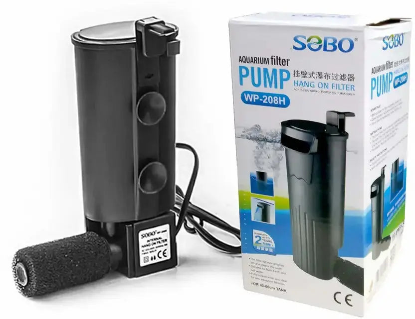 SOBO WP-208H Hang On Biochemical Filter Water Purifier Aquarium Pump Fish Bazaar