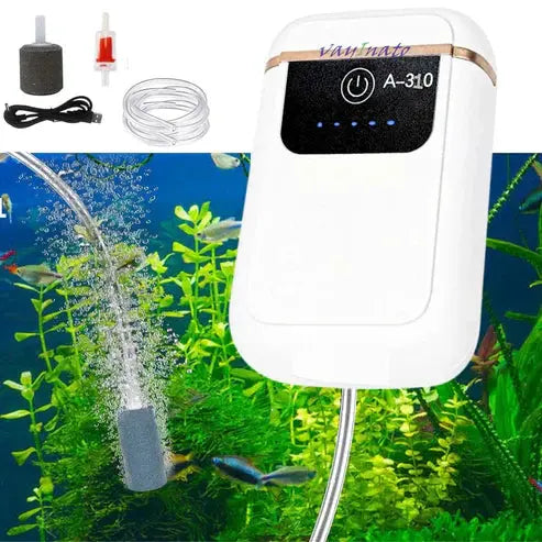SOBO Mini AC/DC Aquarium Air Pump with Airtube, Airstone, Check Valve | USB Type Fish Bazaar